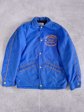 Blue Coach Jacket with Yellow Trim